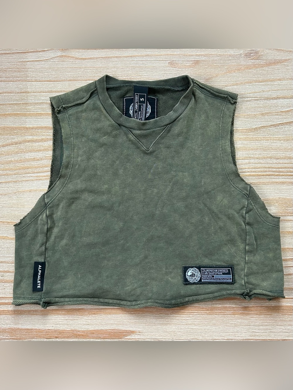 Alphalete Olive Green Cropped Muscle Tank